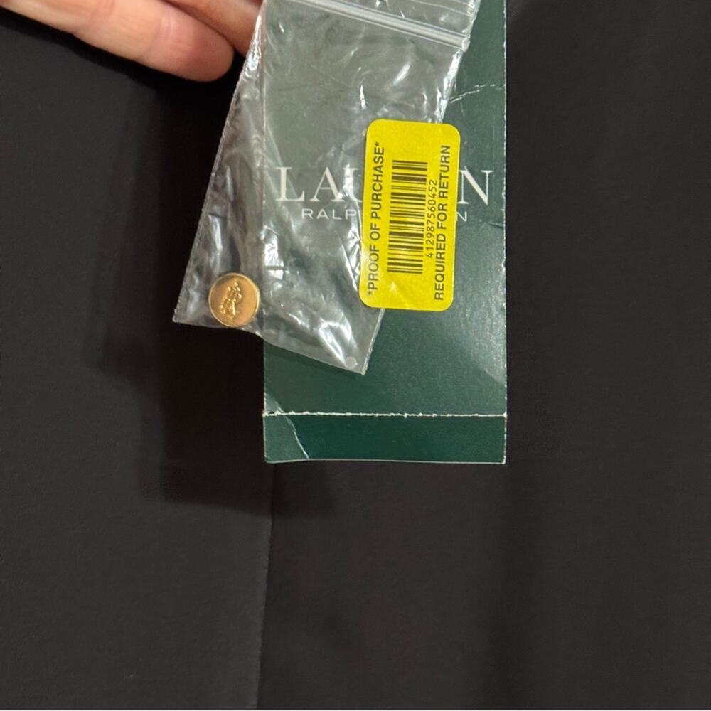 Ralph Lauren Black Collard Shift Dress Size 6 - Picture 8 of 9